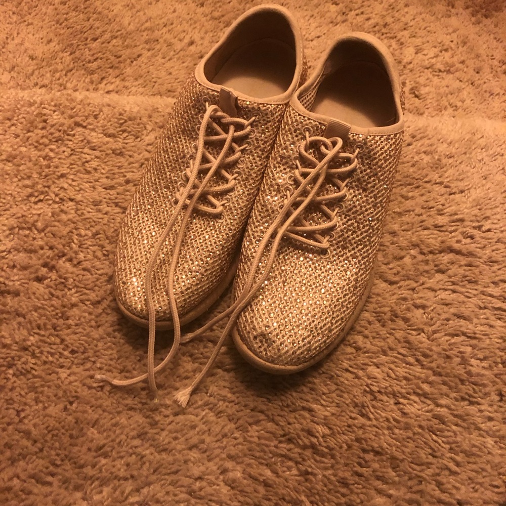 Pink sparkly shoes